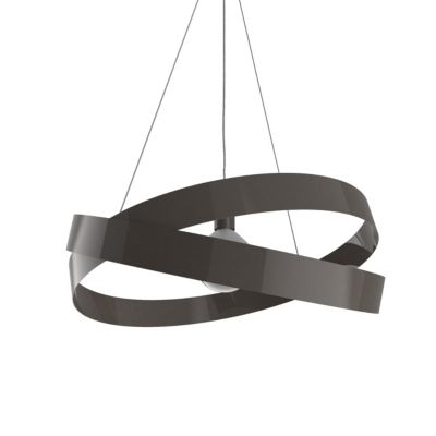 LUMICOM - SOFT Suspension, 1X E27, max 42W, métal, gris tourterelle brillant, D60cm