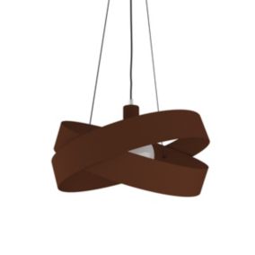 LUMICOM - SOFT Suspension, 1X E27, max 42W, métal, marron corten, D40cm