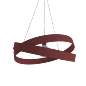 LUMICOM - SOFT Suspension, 1X E27, max 42W, métal, rouge cowhide, D60cm