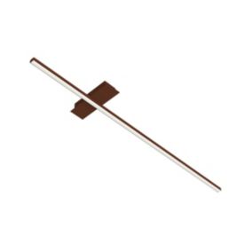 LUMICOM - SPLINT 1X Plafonnier, STRIP LED, 17W/m, 3000K, métal, corten, L100cm