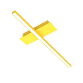 LUMICOM - SPLINT 1X Plafonnier, STRIP LED, 17W/m, 3000K, métal, jaune, L50cm