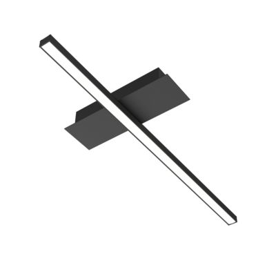 LUMICOM - SPLINT 1X Plafonnier, STRIP LED, 17W/m, 3000K, métal, noir mat, L50cm