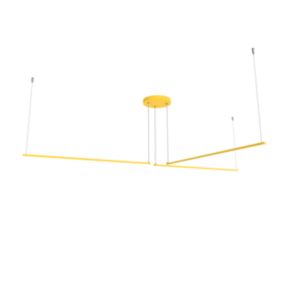 LUMICOM - SPLINT 3X Suspension, STRIP LED, 17W/m, 2700-6000K, métal, jaune, L100cm