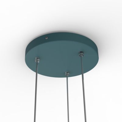LUMICOM - SPLINT 3X Suspension, STRIP LED, 17W/m, 3000K, métal, bleu méditerranéen, L100cm