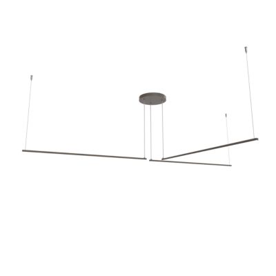 LUMICOM - SPLINT 3X Suspension, STRIP LED, 17W/m, 4000K, métal, gris , L100cm