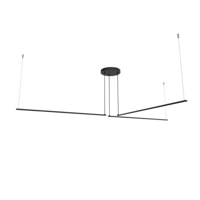 LUMICOM - SPLINT 3X Suspension, STRIP LED, 17W/m, 4000K, métal, noir mat, L100cm