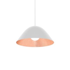 LUMICOM - SPORE Suspension, 1X E27, max 42W, métal, blanc mat/feuille cuivre, D35cm