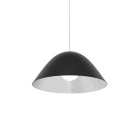 LUMICOM - SPORE Suspension, 1X E27, max 42W, métal, noir mat/feuille argent, D35cm