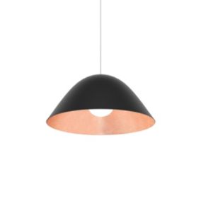 LUMICOM - SPORE Suspension, 1X E27, max 42W, métal, noir mat/feuille cuivre, D50cm