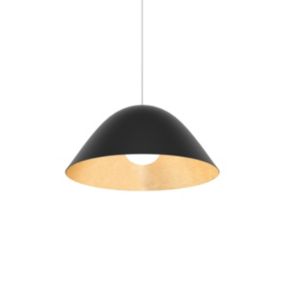 LUMICOM - SPORE Suspension, 1X E27, max 42W, métal, noir mat/feuille d'or, D35cm