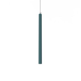 LUMICOM - STELO 1X Suspension, LED INTEGREE, 4.2W, 4000K, métal, bleu méditerranéen, H.40cm