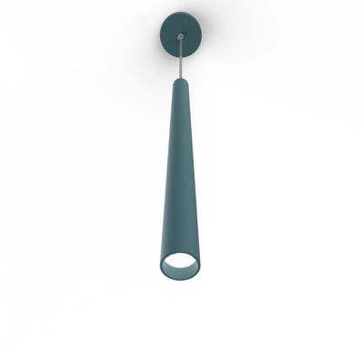 LUMICOM - STELO 1X Suspension, LED INTEGREE, 4.2W, 4000K, métal, bleu méditerranéen, H.40cm