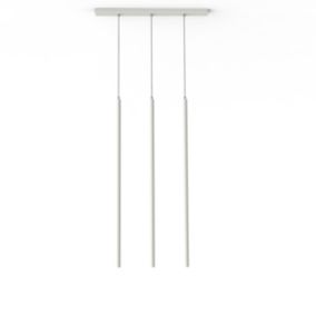 LUMICOM - STELO TRACK 3X Suspension, LED INTEGREE, 12.6W, 4000K, métal, blanc mat, H.100cm