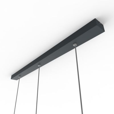 LUMICOM - STELO TRACK 3X Suspension, LED INTEGREE, 12.6W, 4000K, métal, gris anthracite, H.60cm