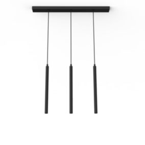 LUMICOM - STELO TRACK 3X Suspension, LED INTEGREE, 12.6W, 4000K, métal, noir mat, H.40cm