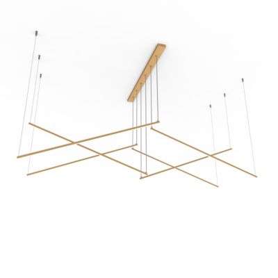 LUMICOM - STORM Suspension, STRIP LED, 102W/m, 3000K, métal, anodic gold, L 200