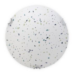 LUMICOM - TERRAZZO Plafonnier, 2xE27, max 42W, verre sérigraphié, D.40cm