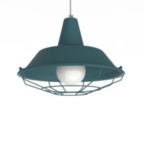 LUMICOM - TIVOLI Suspension, 1xE27, max 42W, métal, bleu méditerranéen, D.35cm