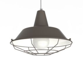 LUMICOM - TIVOLI Suspension, 1xE27, max 42W, métal, gris /blanc, D.35cm