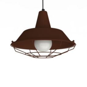 LUMICOM - TIVOLI Suspension, 1xE27, max 42W, métal, marron corten, D.35cm