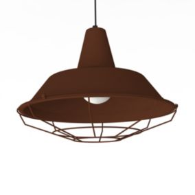 LUMICOM - TIVOLI Suspension, 1xE27, max 42W, métal, marron corten, D.35cm