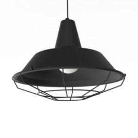 LUMICOM - TIVOLI Suspension, 1xE27, max 42W, métal, noir mat, D.45cm