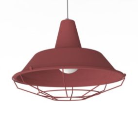 LUMICOM - TIVOLI Suspension, 1xE27, max 42W, métal, rouge cowhide, D.35cm