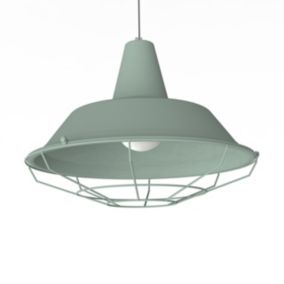 LUMICOM - TIVOLI Suspension, 1xE27, max 42W, métal, vert iceberg, D.35cm