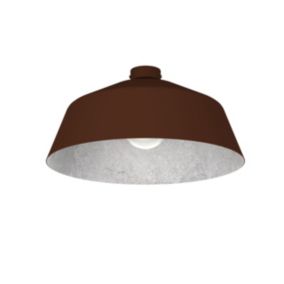 LUMICOM - TOKYO Plafonnier, 1xE27, max 42W, métal, corten/feuille d'argent, D.50cm