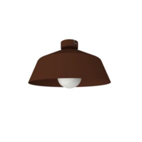 LUMICOM - TOKYO Plafonnier, 1xE27, max 42W, métal, marron corten, D.35cm