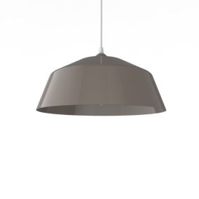 LUMICOM - TOKYO Suspension, 1xE27, max 42W, métal, gris tourterelle brillant, D.35cm