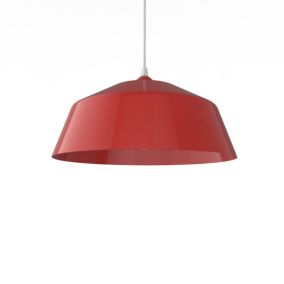 LUMICOM - TOKYO Suspension, 1xE27, max 42W, métal, rouge brillant, D.35cm