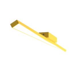 LUMICOM - TORX 1X Plafonnier, STRIP LED, 17.4 W/m, 3000K, metal, jaune, L100cm