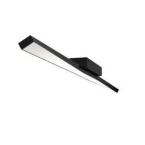 LUMICOM - TORX 1X Plafonnier, STRIP LED, 17.4W/m, 4000K, métal, noir brillant, L100cm