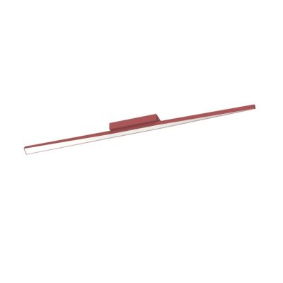 LUMICOM - TORX 1X Plafonnier, STRIP LED, 17.4W/m, 4000K, metal, rouge cowhide, L100cm