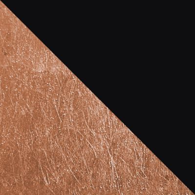 LUMICOM - TUZZI Lampadaire, 1xE27, max 42W, métal, noir mat/feuille cuivre, D.40cm H.165cm