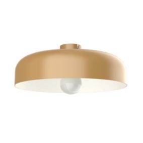 LUMICOM - TUZZI Plafonnier, 1xE27, max 42W, métal, anodic gold/blanc, D.40cm