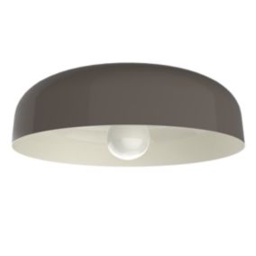 LUMICOM - TUZZI Plafonnier, 1xE27, max 42W, métal, gris /blanc, D.40cm