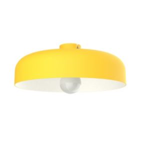 LUMICOM - TUZZI Plafonnier, 1xE27, max 42W, métal, jaune/blanc, D.40cm