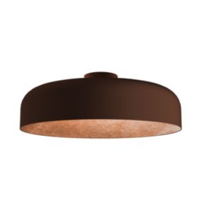 LUMICOM - TUZZI Plafonnier, 1xE27, max 42W, métal, marron corten/feuille cuivre, D.40cm