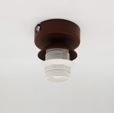 LUMICOM - TUZZI Plafonnier, 1xE27, max 42W, métal, marron corten/feuille cuivre, D.40cm