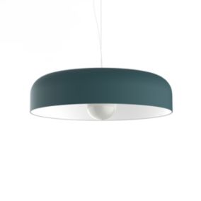 LUMICOM - TUZZI Suspension, 1xE27, max 42W, métal, bleu méditerranéen/blanc, D.50cm