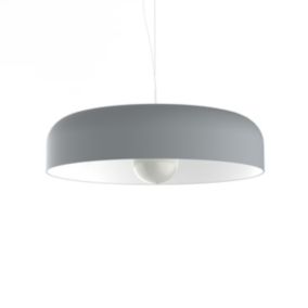 LUMICOM - TUZZI Suspension, 1xE27, max 42W, métal, gris/blanc, D.50cm