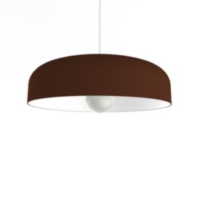 LUMICOM - TUZZI Suspension, 1xE27, max 42W, métal, marron corten/blanc, D.40cm