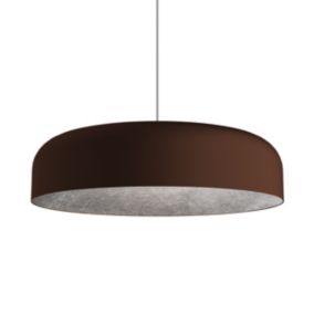 LUMICOM - TUZZI Suspension, 1xE27, max 42W, métal, marron corten/feuille argent, D.40cm