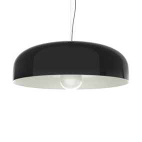 LUMICOM - TUZZI Suspension 1xE27 max 42W métal noir/blanc, D.50cm