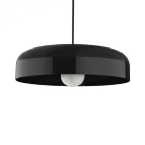 LUMICOM - TUZZI Suspension, 1xE27, max 42W, métal, noir brillant, D.40cm