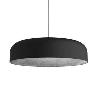 LUMICOM - TUZZI Suspension, 1xE27, max 42W, métal, noir mat/feuille argent, D.40cm