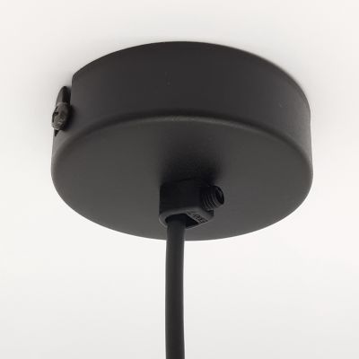 LUMICOM - TUZZI Suspension, 1xE27, max 42W, métal, noir mat/feuille argent, D.40cm