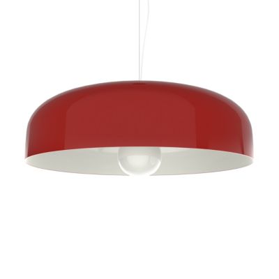 LUMICOM - TUZZI Suspension 1xE27 max 42W métal rouge/blanc, D.50cm